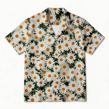 Personality fashionDaisy Meadow Bloom Hawaiian Shirt