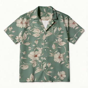 Personality fashionSage Floral Whisper Hawaiian Shirt