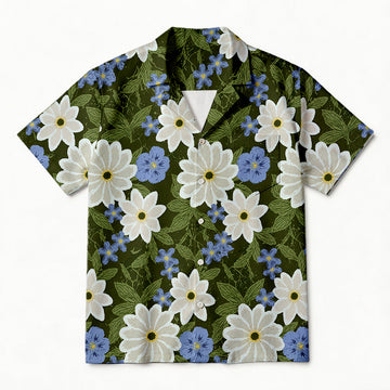 Personality fashionOlive Floral Hawaiian Shirt