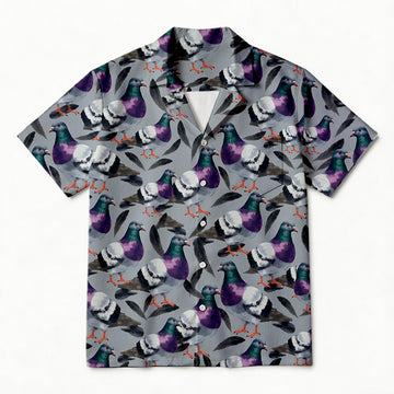 Personality fashionPigeon Parade Hawaiian Shirt