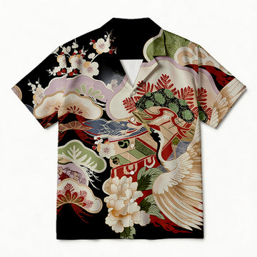 Personality fashionCrane Ship Hawaiian Shirt