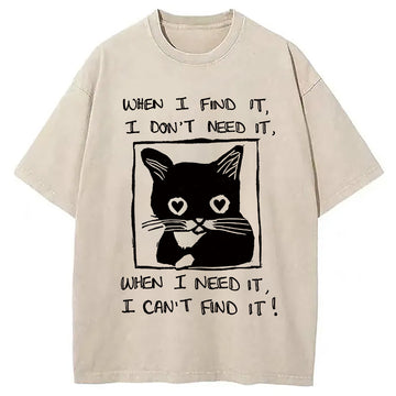 Personality fashion Life Rules Washed T-Shirt