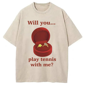 Personality fashion Will You... Washed T-Shirt
