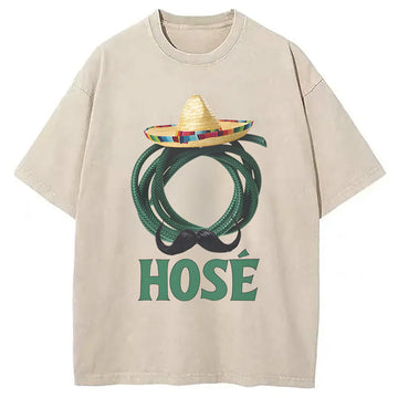 Personality fashion Hose Washed T-Shirt
