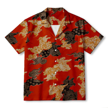 Personality fashionOriental Beast Clouds Hawaiian Shirt
