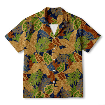 Personality fashionTropical Khaki Canopy Hawaiian Shirt