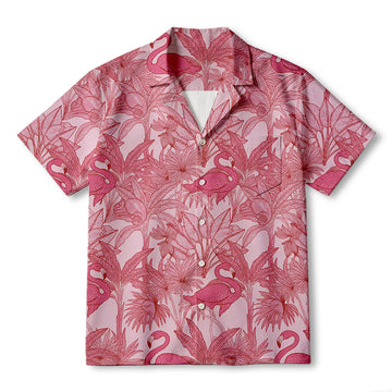 Personality fashionPink Flamingos Hawaiian Shirt