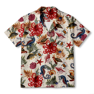 Personality fashionMarine Life Hawaiian Shirt