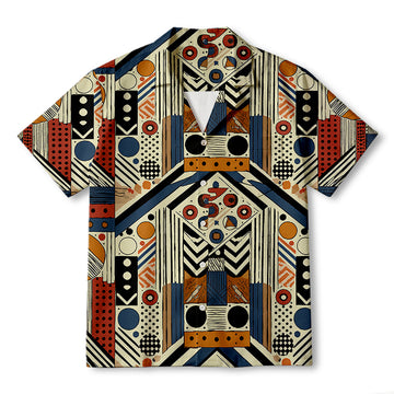 Personality fashionGeometric Hawaiian Shirt