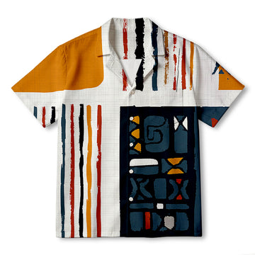 Personality fashionTribal Earth Blocks Hawaiian Shirt