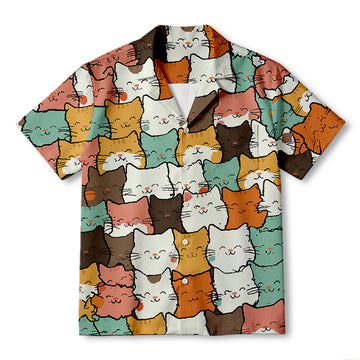 Personality fashionKawaii Cat Hawaiian Shirt
