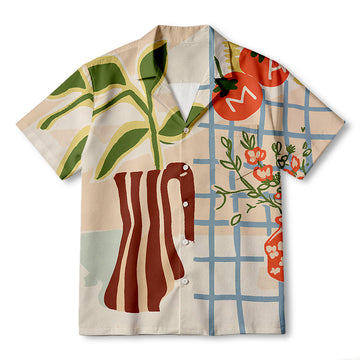 Personality fashionPeach Vase Garden Hawaiian Shirt