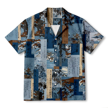 Japanese Lino Art Hawaiian Shirt