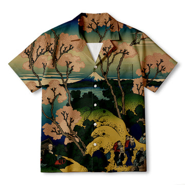 Mount Fuji & Cherry Blossoms Hawaiian Shirt