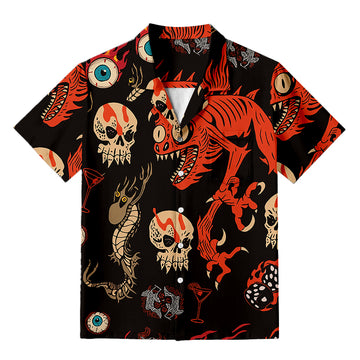 Retro Halloween Fusion Hawaiian Shirt