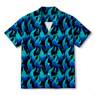 Blue Flame Hawaiian Shirt