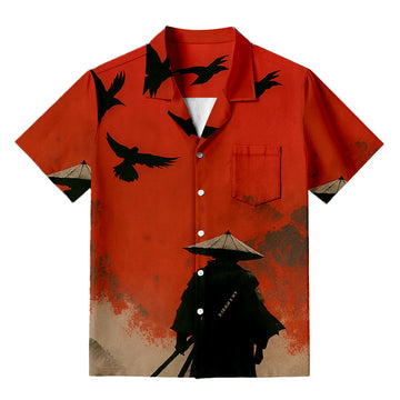 Personality fashionBlood Night Samurai Hawaiian Shirt
