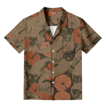 Personality fashionSwimming Koi Aloha Hawaiian Shirt