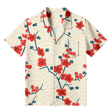 Personality fashionBlossom Wave Aloha Hawaiian Shirt
