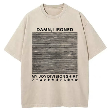 Personality fashion Ironed Music Washed T-Shirt