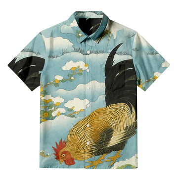 Personality fashionKimono Big Cock Button-up Shirt