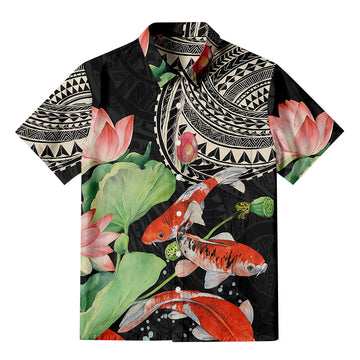 Personality fashionJapanese Koi Fish Button-up Shirt