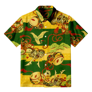 Personality fashionJapanese Vinatge Pattern Button-up Shirt