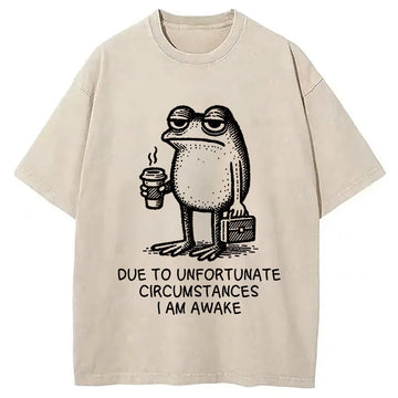 Personality fashion Decadent Frog Washed T-Shirt