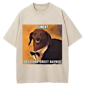 Personality fashion Cement Das Conk Creet Baybee Washed T-Shirt