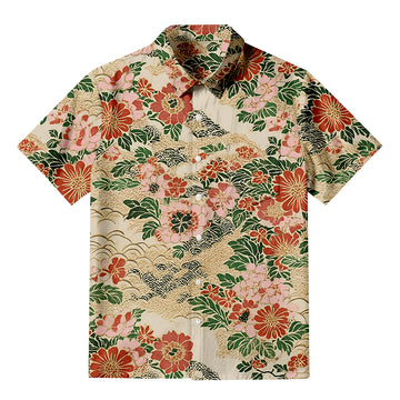 Personality fashionFloral Splendor Aloha Button-up Shirt