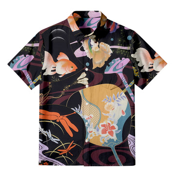 Personality fashionWhisperers of Flowing Water Button-up Shirt