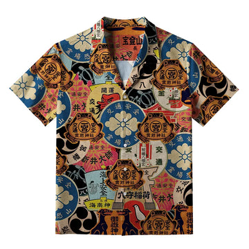 Personality fashion  Japanese Amulet Aloha Hawaiian Shirt