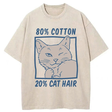 Personality fashion Funny Ingredient Distribution Washed T-Shirt