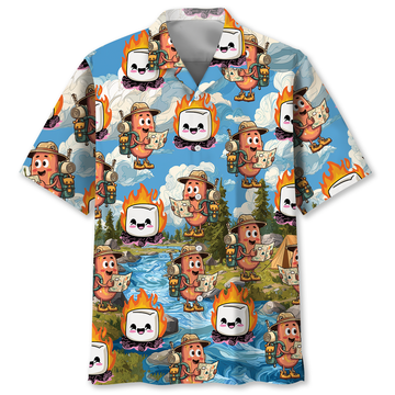 Funny Hotdog Adventure Hawaiian Shirt