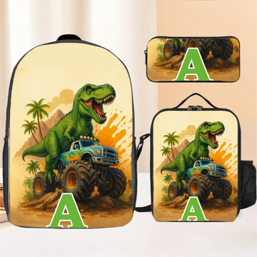 Customizable Dinosaur Truck Backpack - Personalized Name