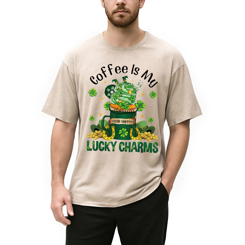 Personality fashion St Patrick's Latte Washed T-Shirt
