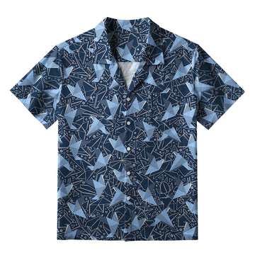 Personality fashion  Japanese Traditional Origami Aloha Hawaiian Shirt
