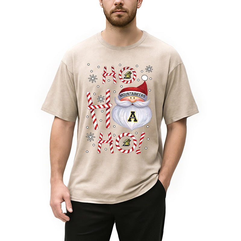 Personality fashion Santa ho ho ho Christmas Washed T-Shirt