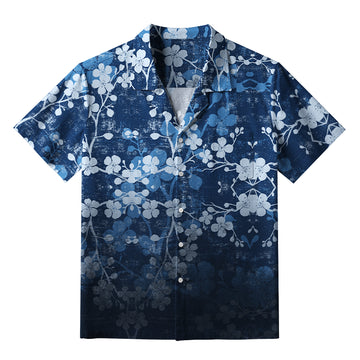 Personality fashion  Midnight Blossoms Aloha Hawaiian Shirt