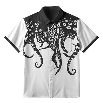 Personality fashion  Octopus Tentacles Japan Button-up Shirt