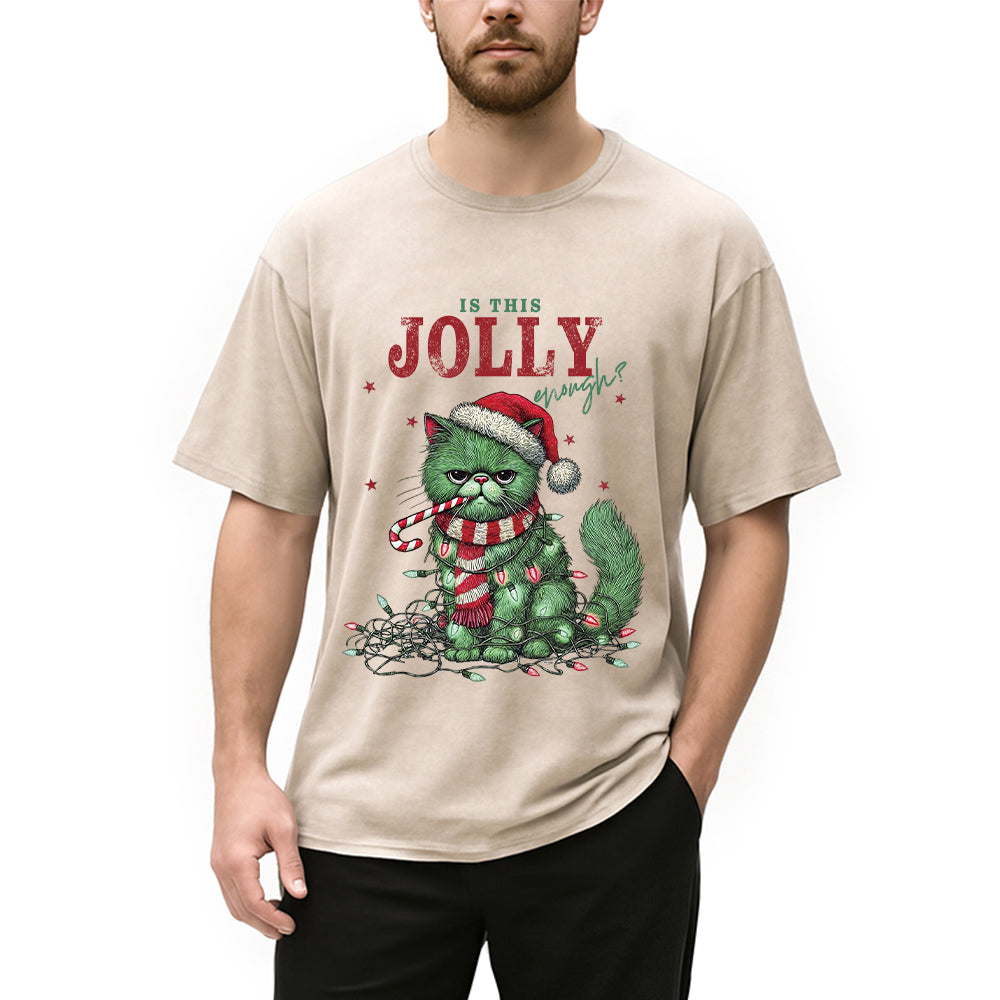 Personality fashion Christmas Gift Washed T-Shirt