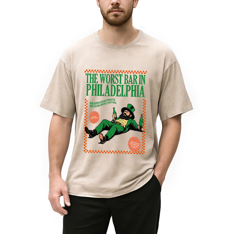 Personality fashion Paddys Irish Pub St. Patrick's Day Washed T-Shirt