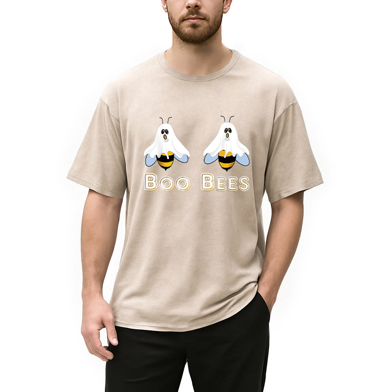 Personality fashion Cute Funny Boobees Halloween Washed T-Shirt
