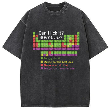 Personality fashion Can I Lick It Washed T-Shirt