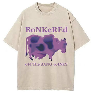 Personality fashion Bonkered Off The Dang Yoinky Meme Washed T-Shirt