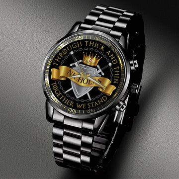 NICHOLAS W1 - Black Fashion Watch Custom Your Name, Best Family Gifts