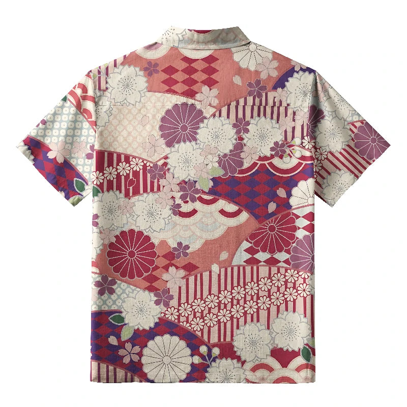 A Floral Fusion Aloha Hawaiian Shirt