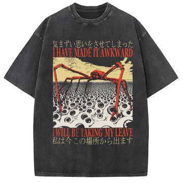 Personality fashion I Have Made It Awkward Vintage Washed T-Shirt