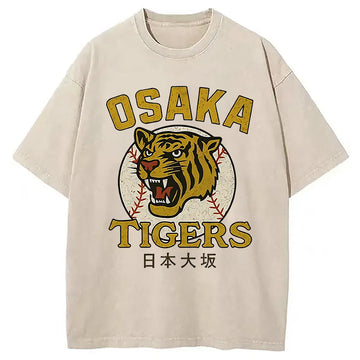 Personality fashion Funny Osaka Tigers Washed T-Shirt