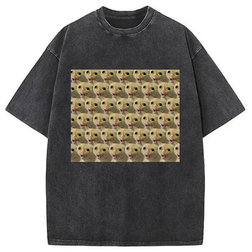 Personality fashion Cat Coughing Like A Kid Meme Washed T-Shirt
